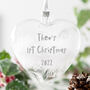 Personalised Baby's 1st Christmas Feather Bauble, thumbnail 1 of 4