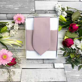 Lilac Rose Wedding Tie Set, 5 of 10