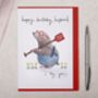 Mole Husband Happy Birthday Card, thumbnail 1 of 2