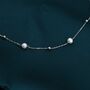 Genuine Pearl Choker Necklace In Sterling Silver, thumbnail 8 of 12