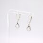 Clear Crystal Teardrop Leverback Earrings, thumbnail 2 of 6