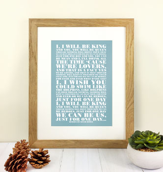 Personalised Your Favourite Lyrics Framed Print, 7 of 7