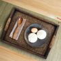 Rattan Rectangular Serving Tray With Handler Wicker, thumbnail 6 of 8