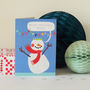 Personalised Christmas Snowman Card, thumbnail 3 of 4