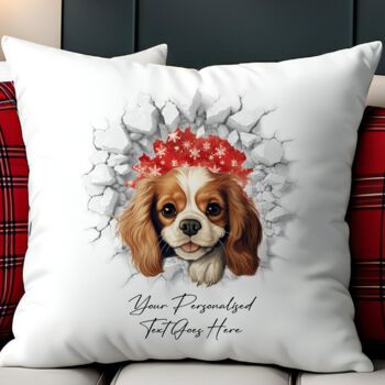 Personalised Christmas King Charles Spaniel Break Through, 5 of 10