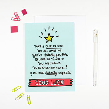 Good Luck Card By Angela Chick | notonthehighstreet.com