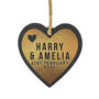Gold Slate Heart Hanging Decoration, thumbnail 3 of 3