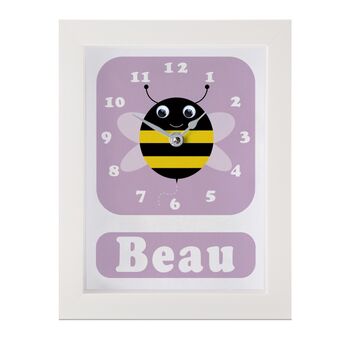 Personalised Childrens Bee Clock, 6 of 9