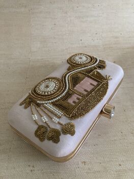 Doli Car Pink Handcrafted Rectangular Clutch Bag, 6 of 10