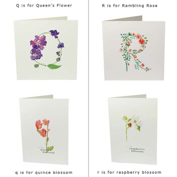 Botanical Flower Letter Cards By THE BOTANICAL ABC