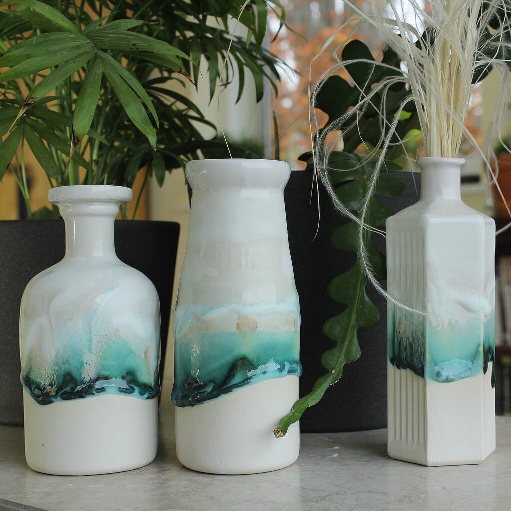 Handmade Ceramic Bottle Vases, 1 of 12