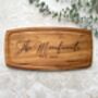 Engraved Couples Chopping Board Surname Gift, thumbnail 3 of 3