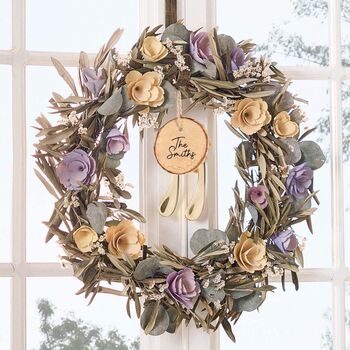 Personalised Litton Floral Autumn Wreath, 2 of 7