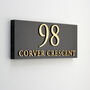 Personalised House Sign With Raised Gold Lettering, thumbnail 3 of 10