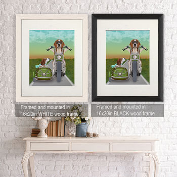 Beagle Chopper, Motorbike Art Print, Framed Or Unframed, 2 of 6