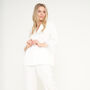 Luxury White Feather Silky Pyjama Set, thumbnail 2 of 9