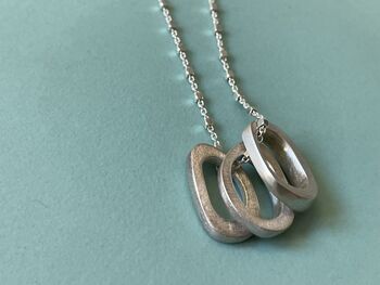 Infinity Three Ovals Stacks Necklace, 4 of 5