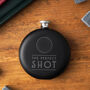 Dapper Chap 'The Perfect Shot' Black 6oz Hip Flask, thumbnail 1 of 4