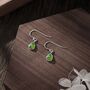 Genuine Jasper Jade Droplet Drop Hook Earrings, thumbnail 6 of 10