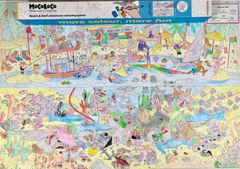 Beach And Reef Colouring Poster, 2 of 4