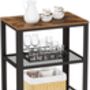 Brown Serving Cart Trolley With Mesh Shelves, thumbnail 7 of 7