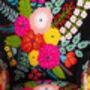 Black Embroidered Floral Armchair, thumbnail 4 of 7