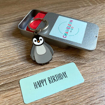 Animal Keyring Birthday Gift In Tin: Various Animal Designs Available, 2 of 9