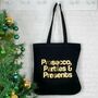 Prosecco, Parties And Presents Christmas Tote Bag, thumbnail 1 of 2