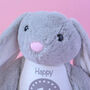 Personalised 1st Birthday Soft Bunny Toy, thumbnail 2 of 4