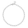 Sterling Silver Oval Link Charm Collector Bracelet, thumbnail 1 of 5