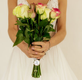 Personalised Handwriting Bridal Memorial Bouquet Charm, 3 of 5