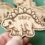 Personalised Wooden Dinosaur Keyrings For Kids’ Party Bags, thumbnail 11 of 11