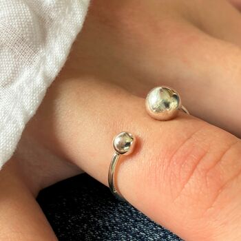 minimal adjustable ring silver notonthehighstreet