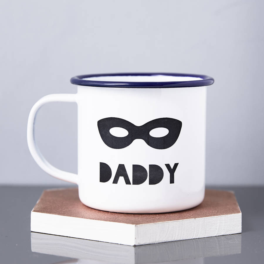 Personalised Superhero Enamel Mug By Sophia Victoria Joy ...