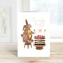 Personalised Bunny Chocolate Cake Card, thumbnail 2 of 3