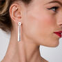 Art Deco Two Linea Drop Earrings, thumbnail 2 of 4