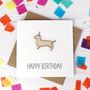 Sausage Dog Birthday Card, thumbnail 2 of 2