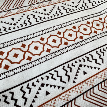 Aztec Pattern Cushion Cover With Geometric Brown Lines, 2 of 7