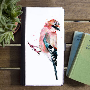 Inky Jay Bird Faux Leather Phone Case With Card Slots, 7 of 7