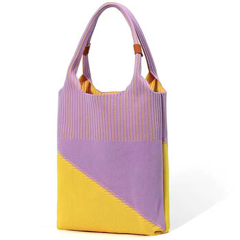 Colour Block Shoulder Shopper Tote Bag, 10 of 10