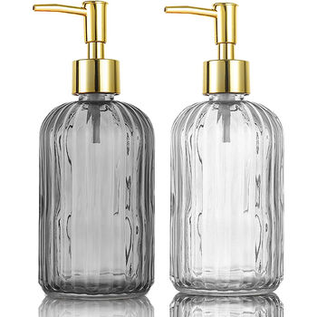 Two Pack Versatile Glass Soap Dispenser Bottle Pump, 11 of 12