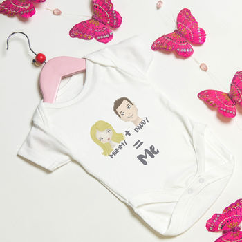 Personalised Mummy And Daddy Baby Grow, 3 of 5
