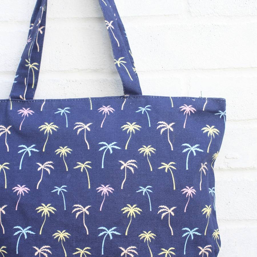Palm Trees Shopper Tote Bag By Magpie Living
