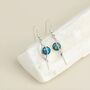 Sterling Silver Labradorite Teardrop Dangle Earrings, thumbnail 2 of 7
