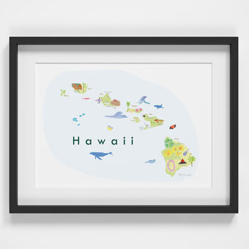 Hawaii State Map USA Art Print, 2 of 3
