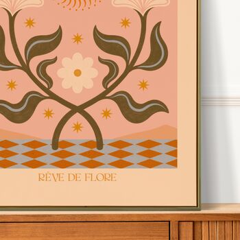 ‘Reve De Flore One’, Bohemian Floral Wall Art, 6 of 7