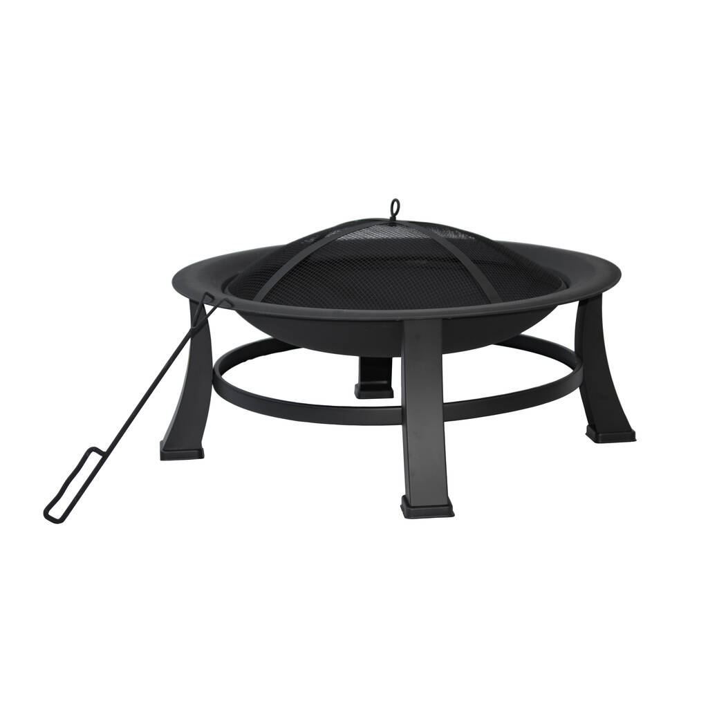 Contemporary Steel Firepit By Garden Leisure