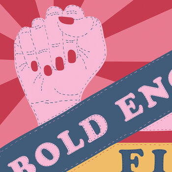 'Bold Enough' Empowering Pennant Print, 2 of 4