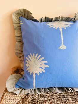 Bespoke Made Indian Blockprint Cushion, 2 of 4