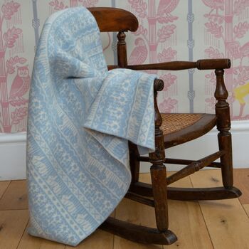 Cashmere Baby Blanket In Blue, 2 of 7